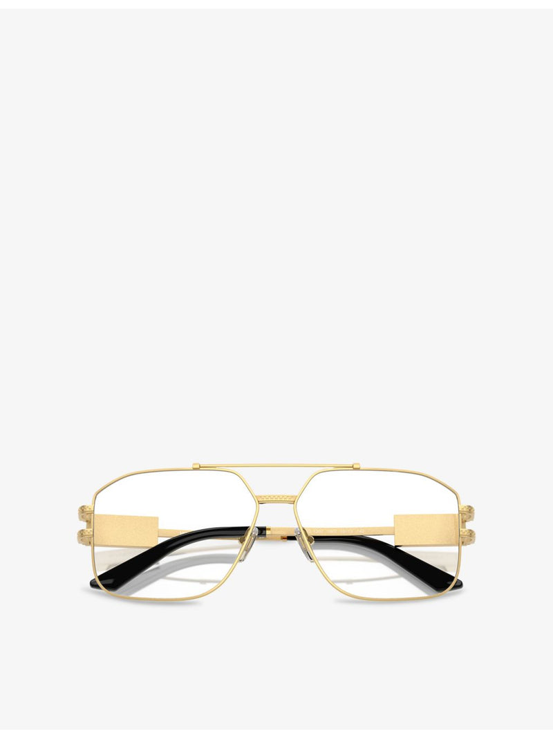 Versace VE1302 irregular-frame metal optical glasses, imported from the UK