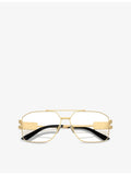 Versace VE1302 irregular-frame metal optical glasses, imported from the UK