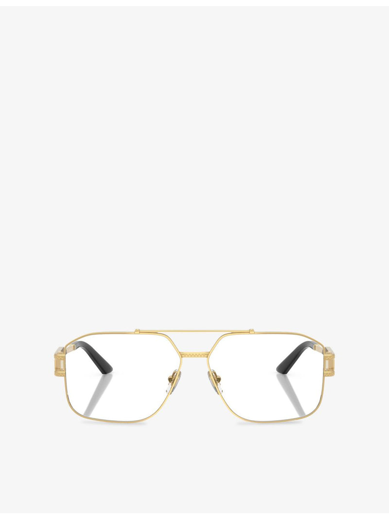 Versace VE1302 irregular-frame metal optical glasses, imported from the UK