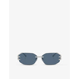 Versace VE2274 irregular-frame metal sunglasses (British brand)