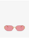 Versace VE2274 irregular-frame metal sunglasses (British brand)