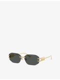 Versace VE2274 irregular-frame metal sunglasses (British brand)