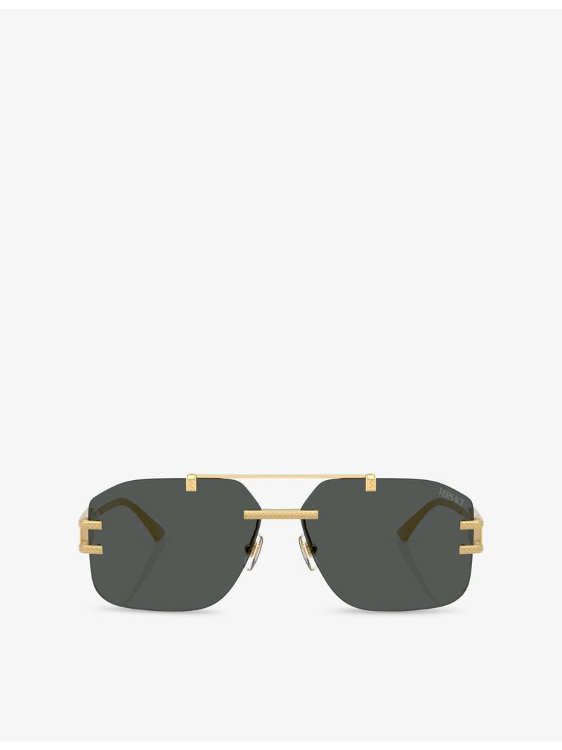 Versace VE2275 irregular-frame metal sunglasses (British brand)