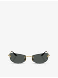 Versace VE2279 metal sunglasses with rectangle frame, UK version