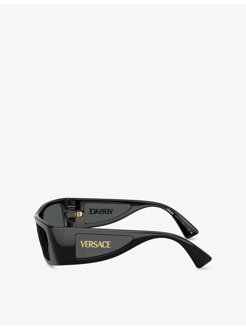 Versace VE4482 pillow-frame acetate sunglasses, imported from the UK