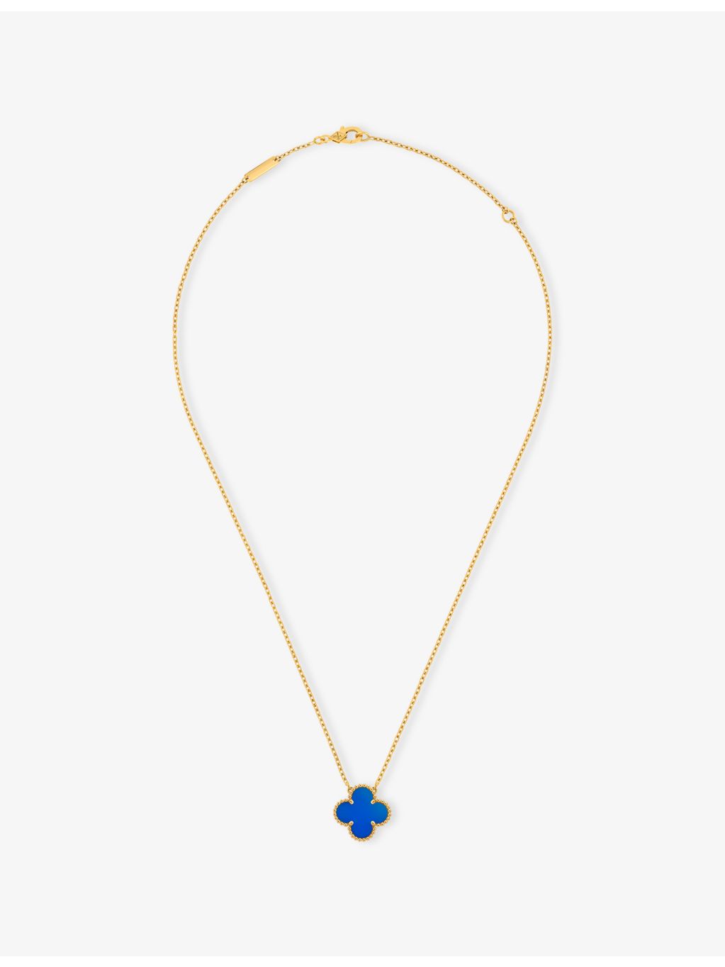 Van Cleef & Arpels Alhambra 18ct gold and agate pendant, UK version
