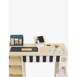 Le Toy Van wooden supermarket till playset with accessories - British product