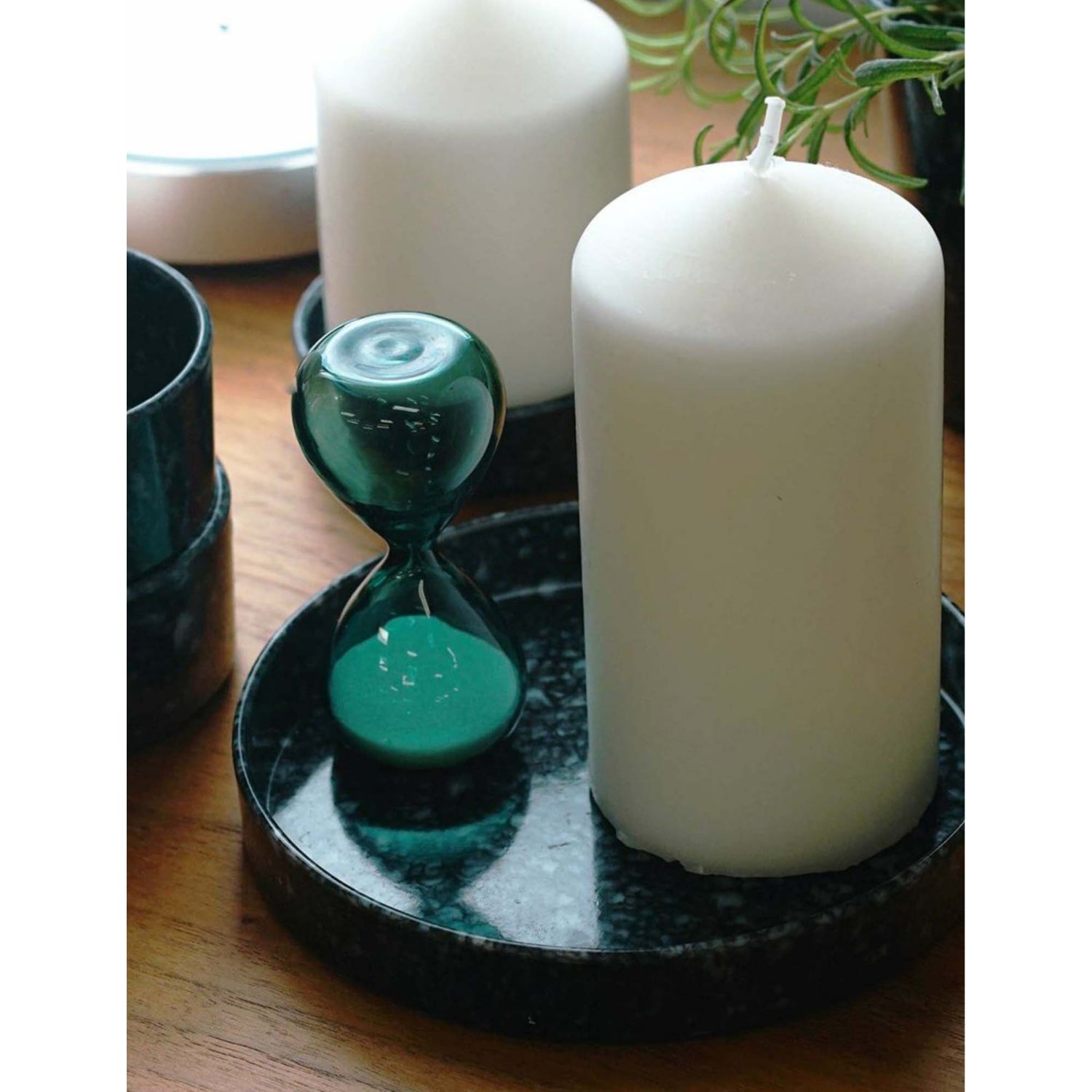 Hightide marbled tray 7cm round melamine (British brand)