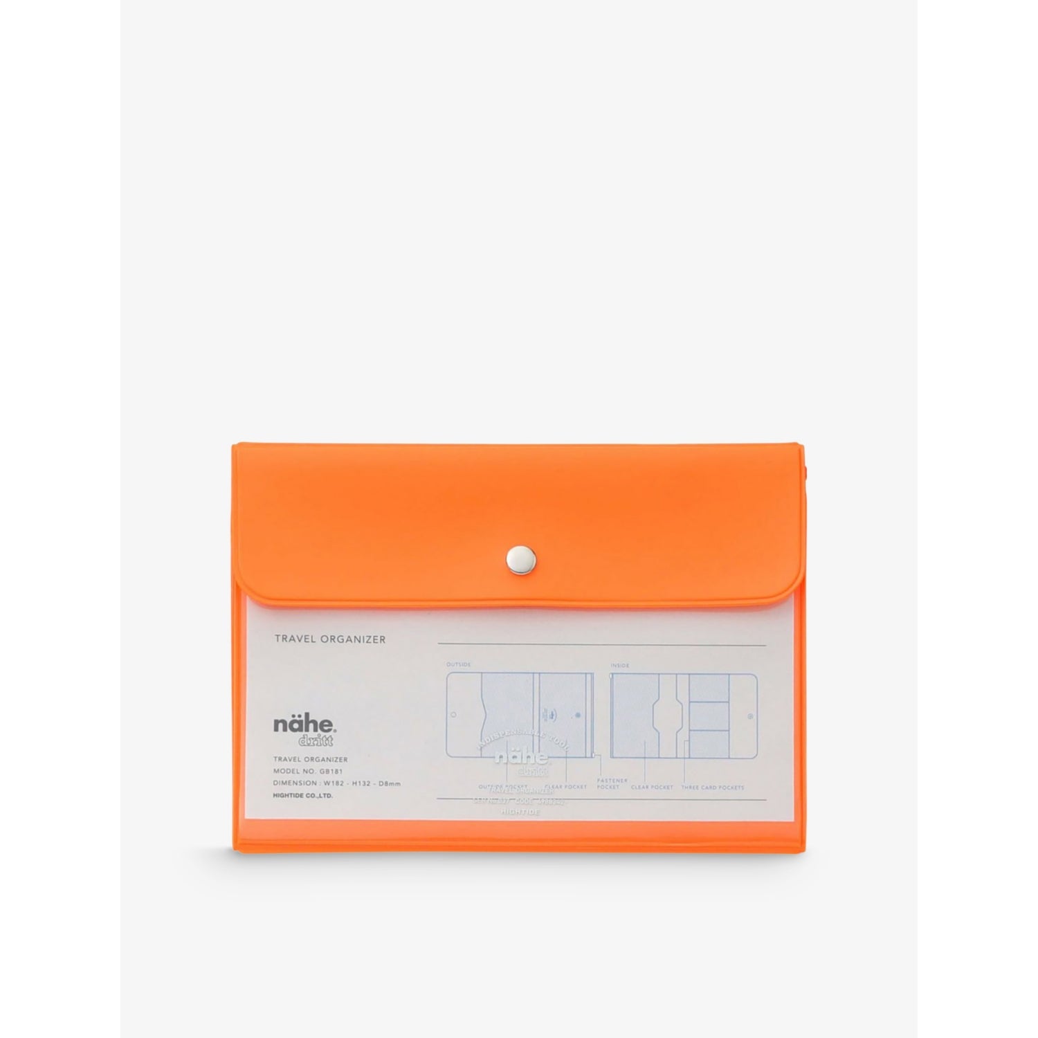 Hightide Nahe neon travel organiser 18.4cm, UK version