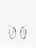 Monica Vinader Nura Wrap medium double hoop earrings, UK version