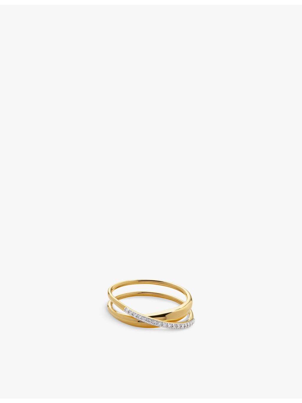 Monica Vinader Nura 0.108ct lab-grown diamond wrap ring - British product