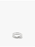 Monica Vinader Nura Wrap sterling silver diamond ring (British brand)