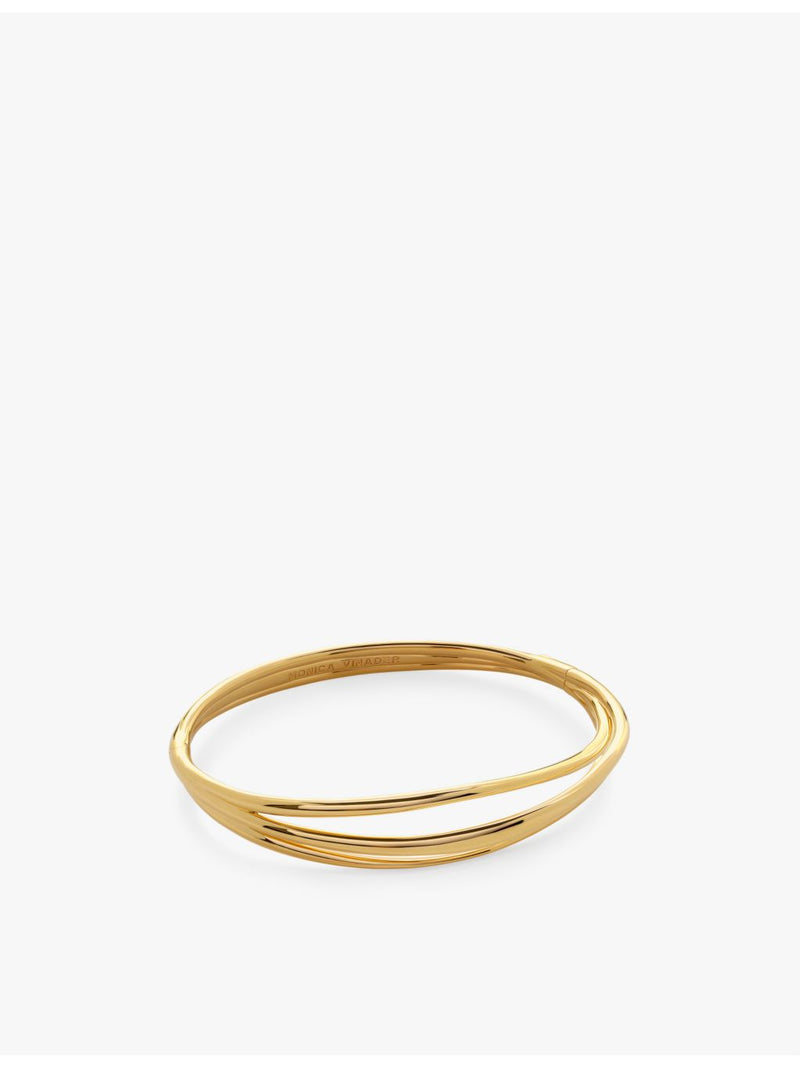 Monica Vinader Nura wrap bangle bracelet in gold vermeil - British product