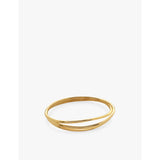 Monica Vinader Nura wrap bangle bracelet in gold vermeil - British product