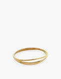 Monica Vinader Nura Wrap 18ct Yellow Gold-Plated Vermeil Sterling-Silver Bangle Bracelet