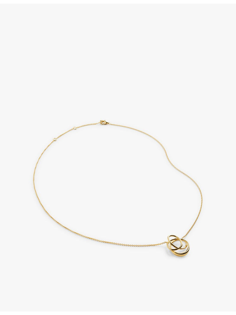 Monica Vinader Nura Wrap gold vermeil pendant necklace, imported from the UK