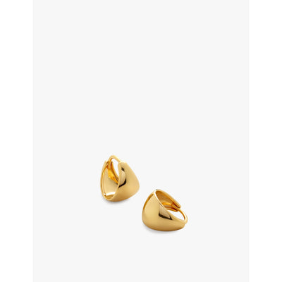 selfridges Monica Vinader Tapered 18ct Yellow Gold-Plated Vermeil Sterling Silver Huggie Earrings- Buy online at McGrocer