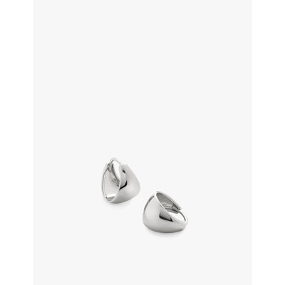 selfridges Monica Vinader Tapered Sterling Silver Huggie Earrings Height 1.05cm- Buy online at McGrocer