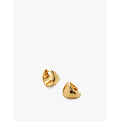 selfridges Monica Vinader Tapered Small 18ct Yellow Gold-Plated Vermeil Sterling Silver Hoop Earrings- Buy online at McGrocer