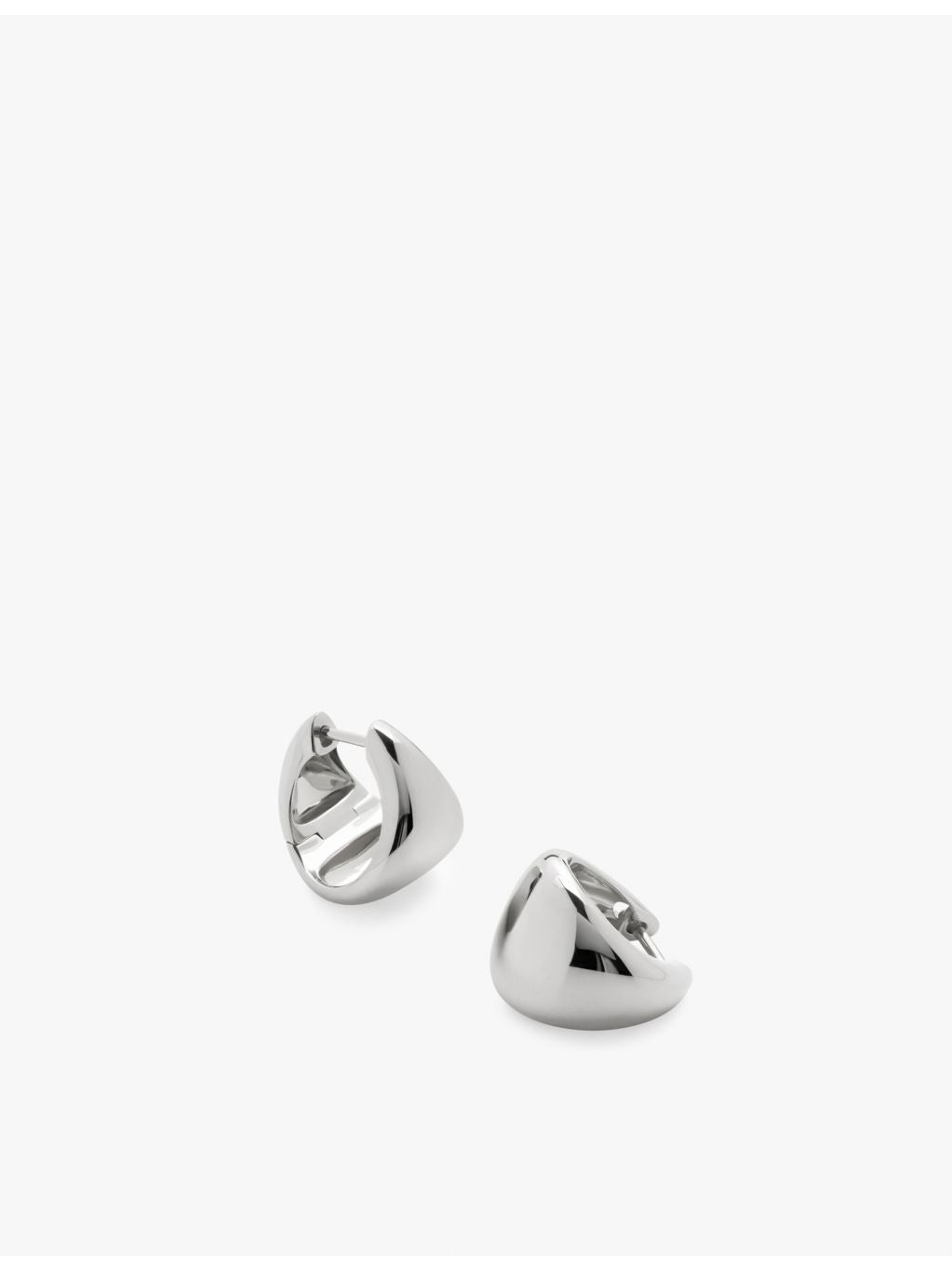 Monica Vinader tapered small sterling silver hoop earrings (British brand)