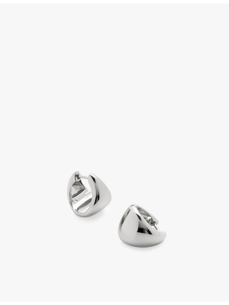 Monica Vinader tapered small sterling silver hoop earrings (British brand)