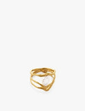 Monica Vinader x Amy Powney Keshi Pearl 18ct Yellow Gold-Plated Vermeil Sterling Silver Ring