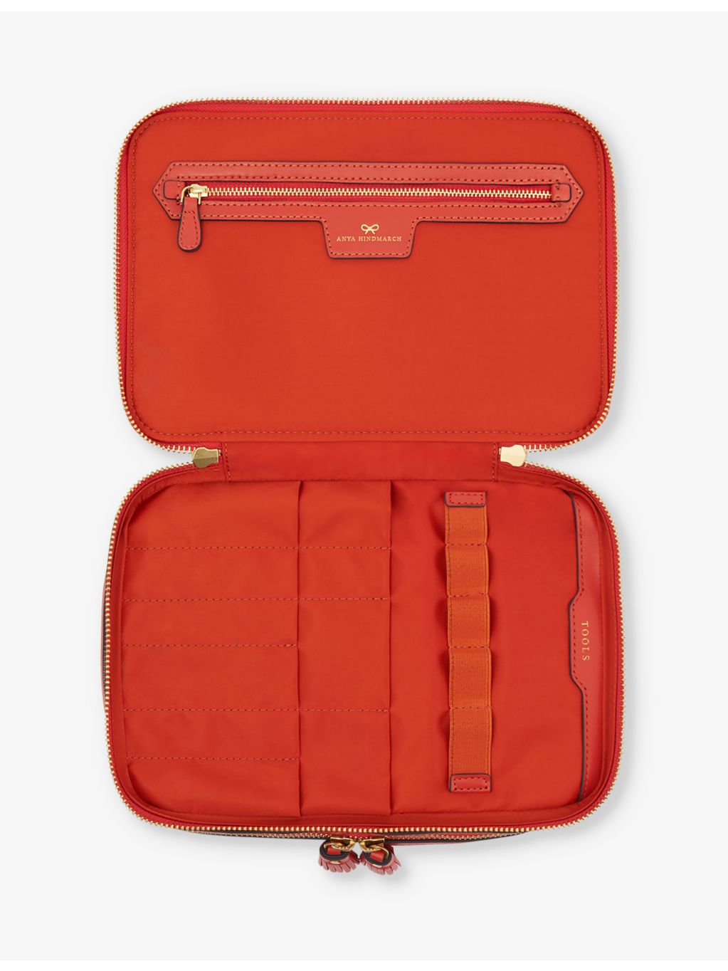 Anya Hindmarch nylon vanity kit with logo jacquard (British brand)