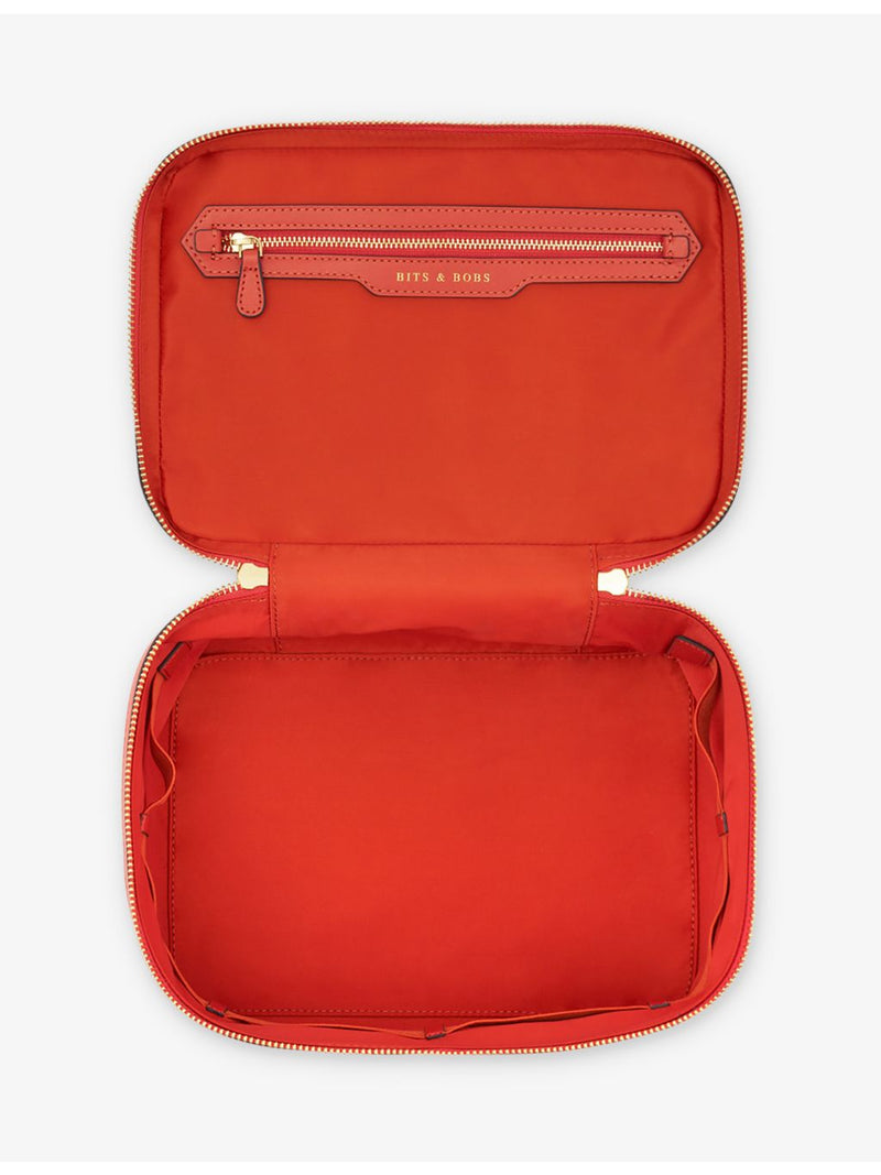 Anya Hindmarch nylon vanity kit with logo jacquard (British brand)