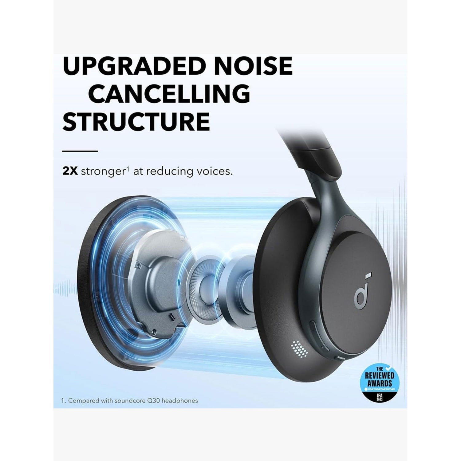 Active noise cancelling headphones Space One - British product