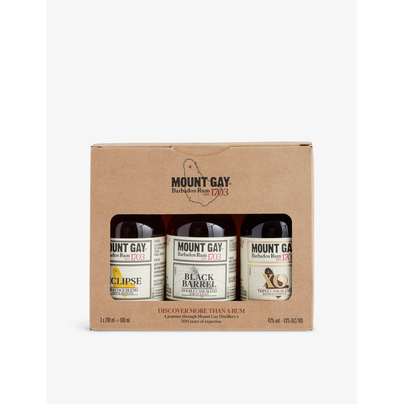 Mount Gay Discovery rum 3 x 200ml mini bottles (British brand)