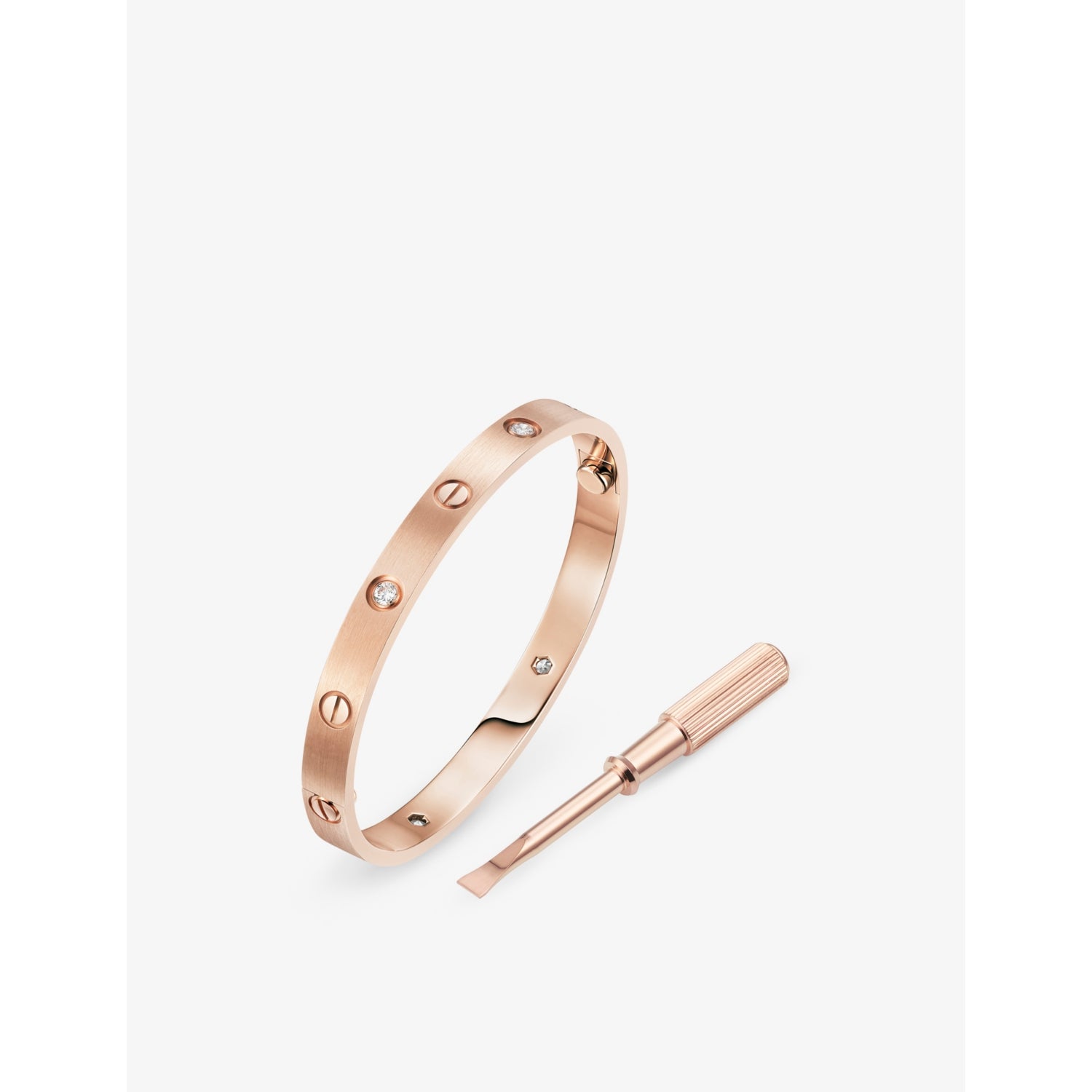 Cartier Love bracelet 18ct rose gold with 0.42ct diamond (British brand)