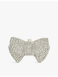 Dune Enchant bow diamante clutch bag with chain strap, UK version