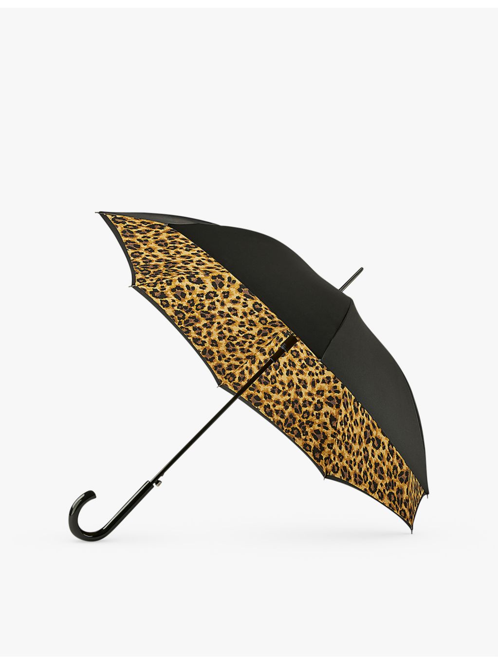 Fulton Bloomsbury leopard-pattern umbrella, imported from the UK