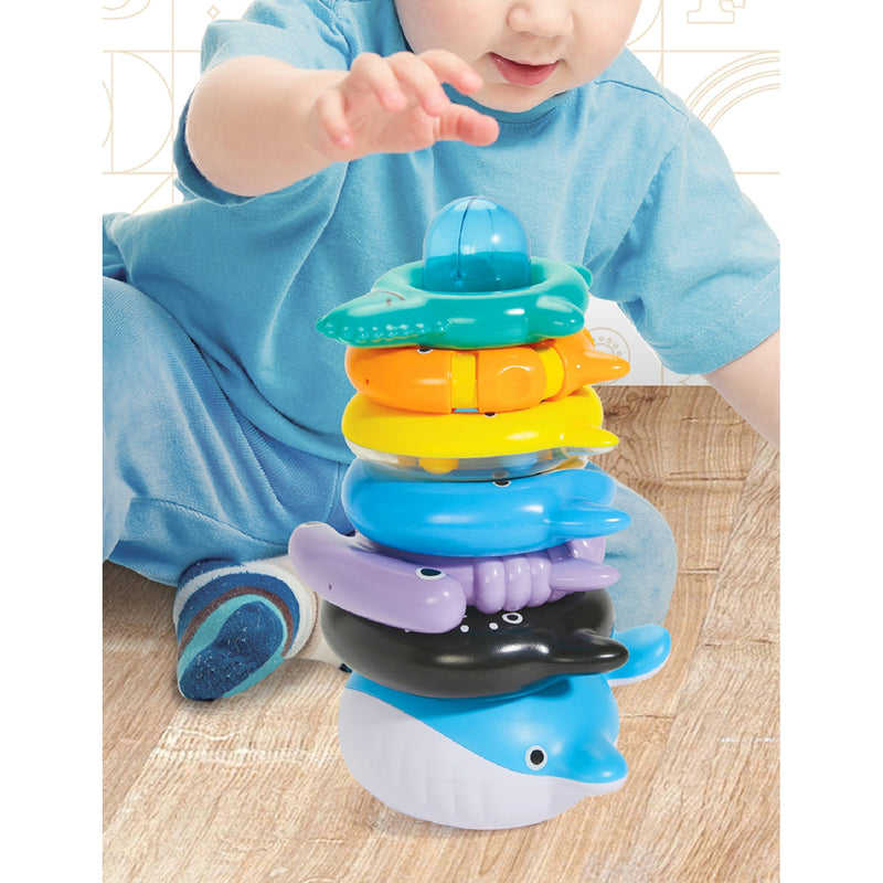 FAO Schwarz stack tower sea creatures baby toy - British product