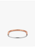 Tiffany & Co Lock narrow bangle 18ct rose-gold white-gold, UK version