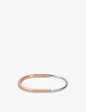 Tiffany & Co. Lock Narrow 18ct Rose-Gold and 18ct White-Gold Bangle Bracelet