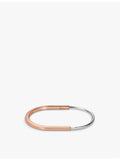 Tiffany & Co Lock narrow bangle 18ct rose-gold white-gold, UK version