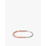 Tiffany Lock Narrow 18ct rose-gold and 18ct white-gold bangle bracelet - S