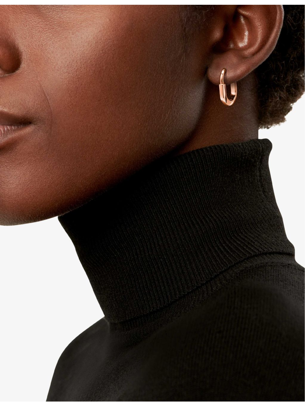 Tiffany & Co small 18ct rose-gold hoop earrings, UK version