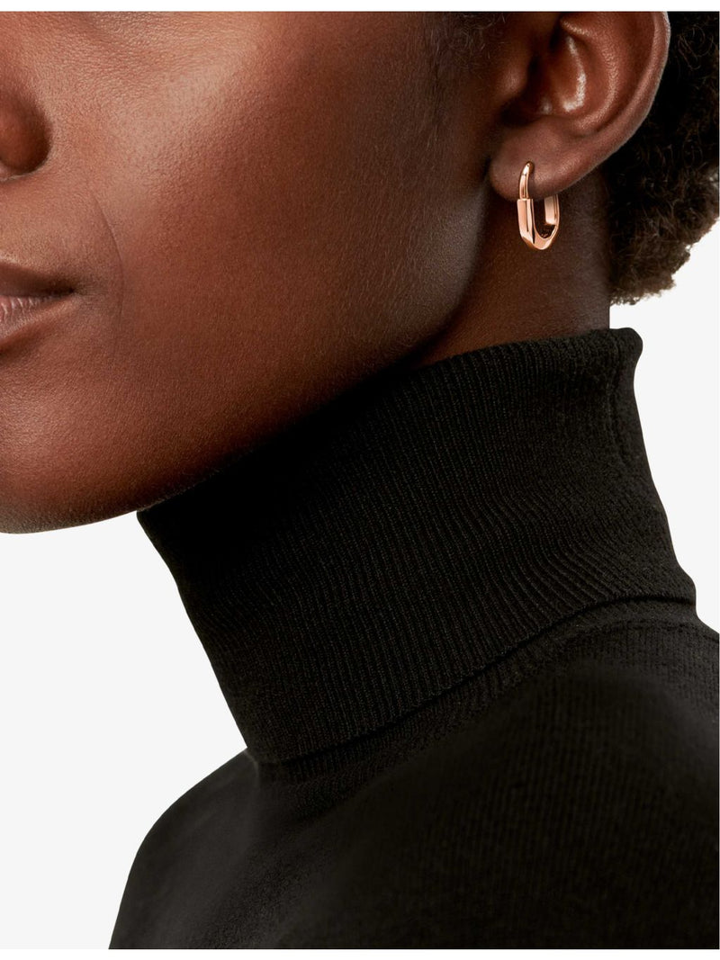 Tiffany & Co small 18ct rose-gold hoop earrings, UK version