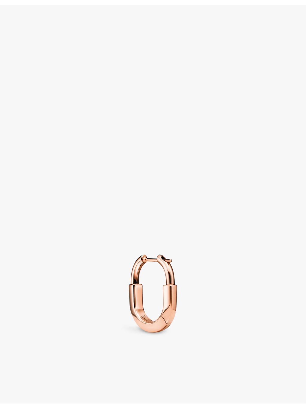 Tiffany & Co small 18ct rose-gold hoop earrings, UK version