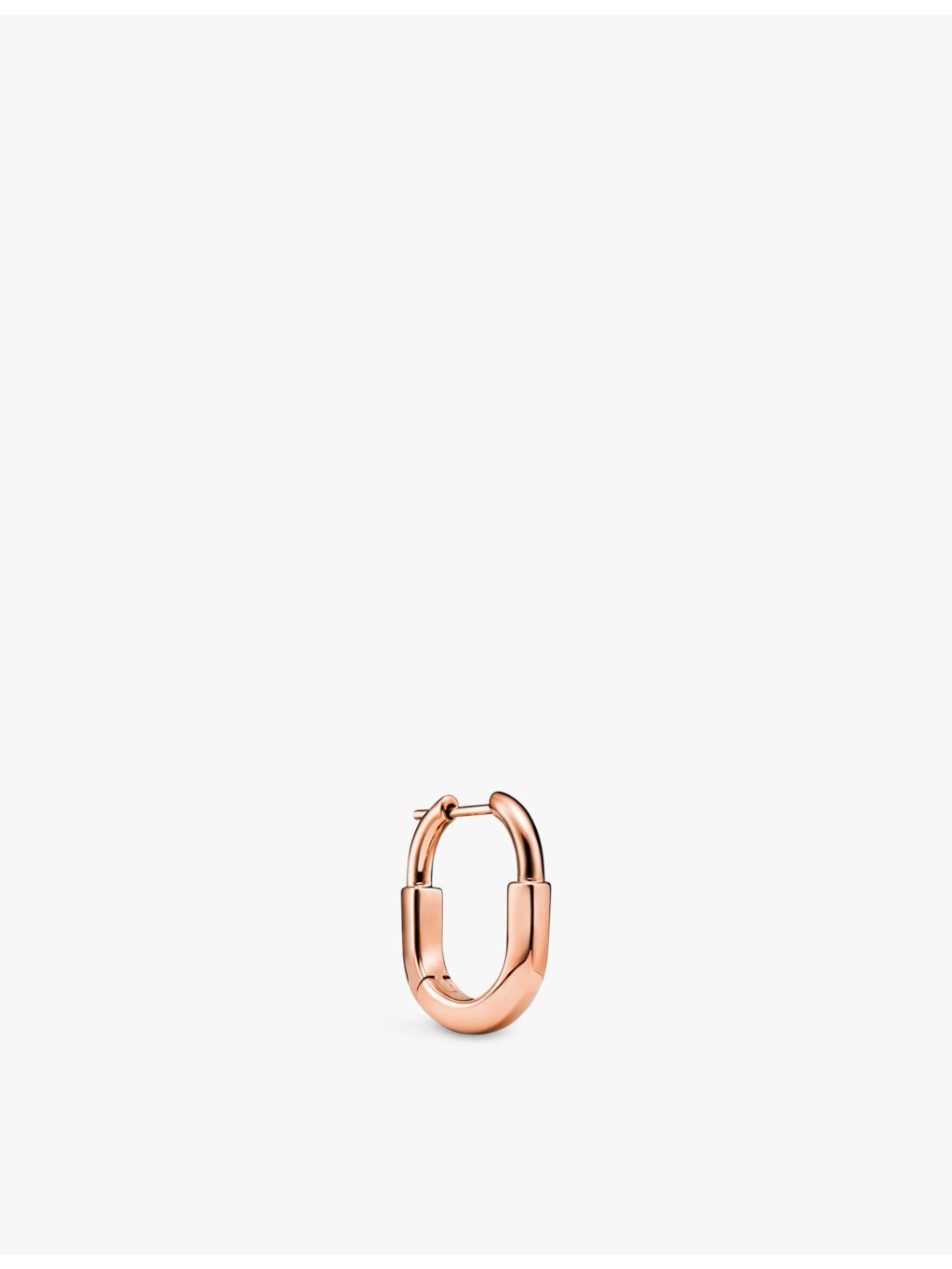 Tiffany & Co small 18ct rose-gold hoop earrings, UK version