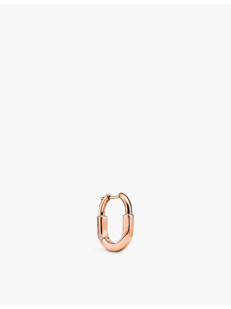 Tiffany & Co small 18ct rose-gold hoop earrings, UK version