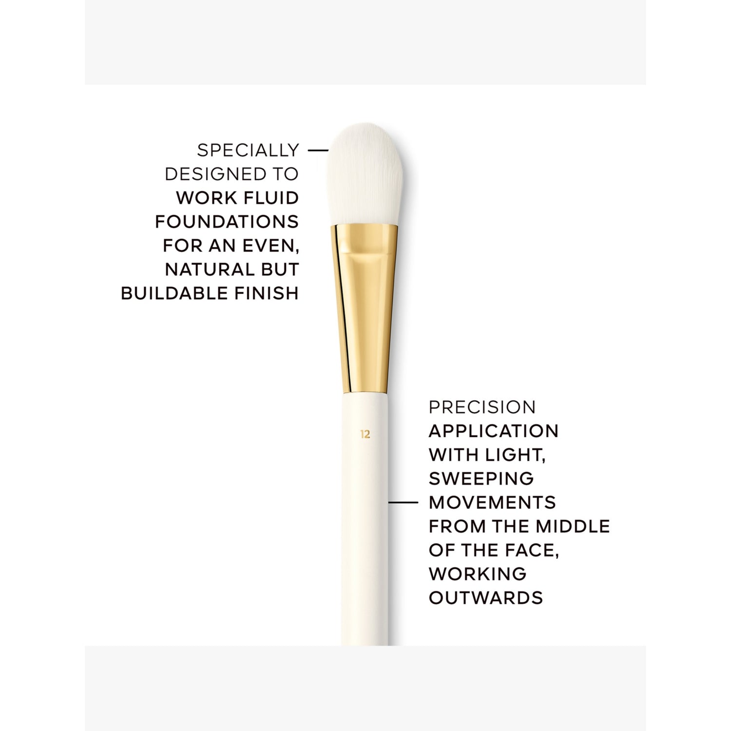 Guerlain N°12 fluid foundation face brush, imported from the UK