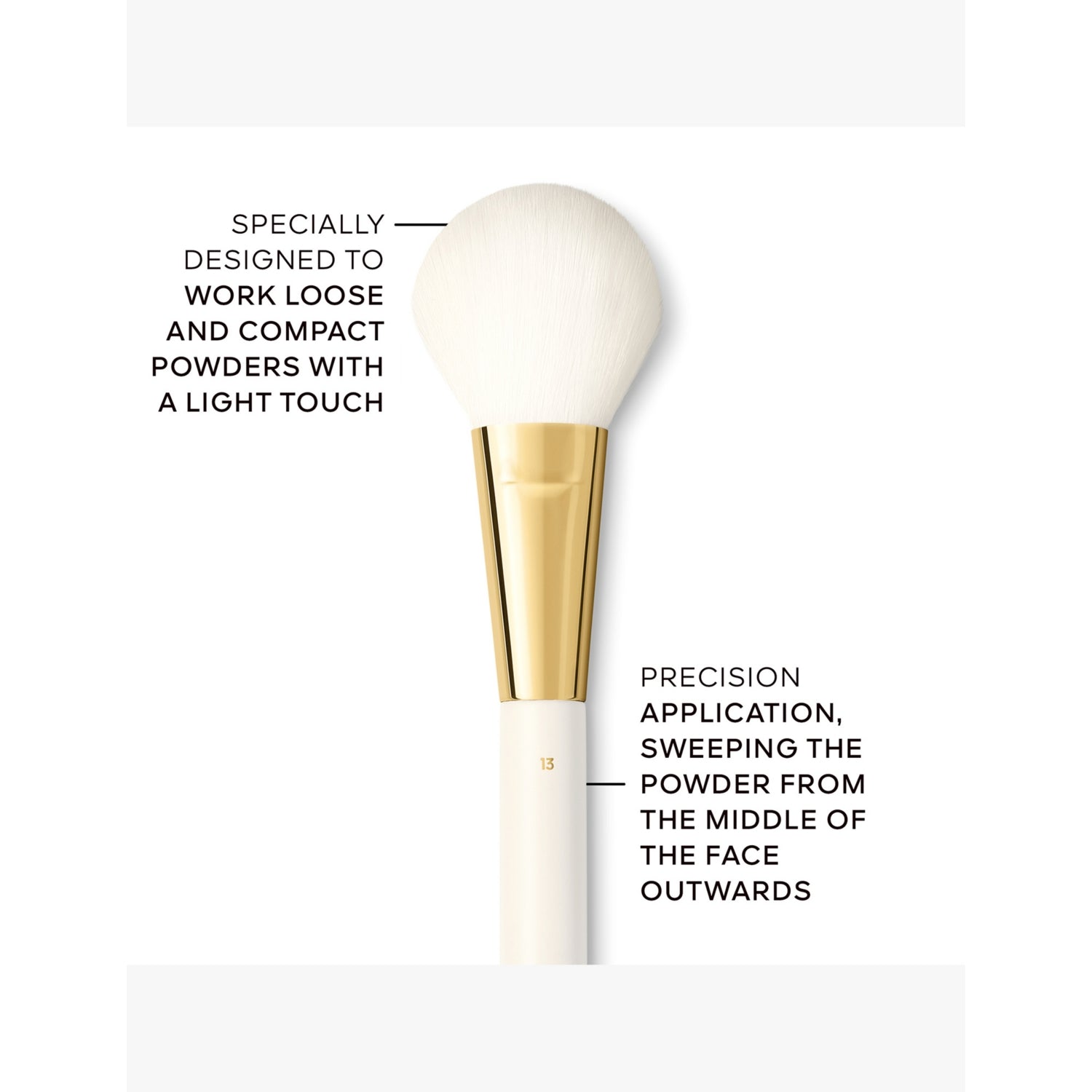 Guerlain N°13 powder brush with 100% synthetic bristles, UK version