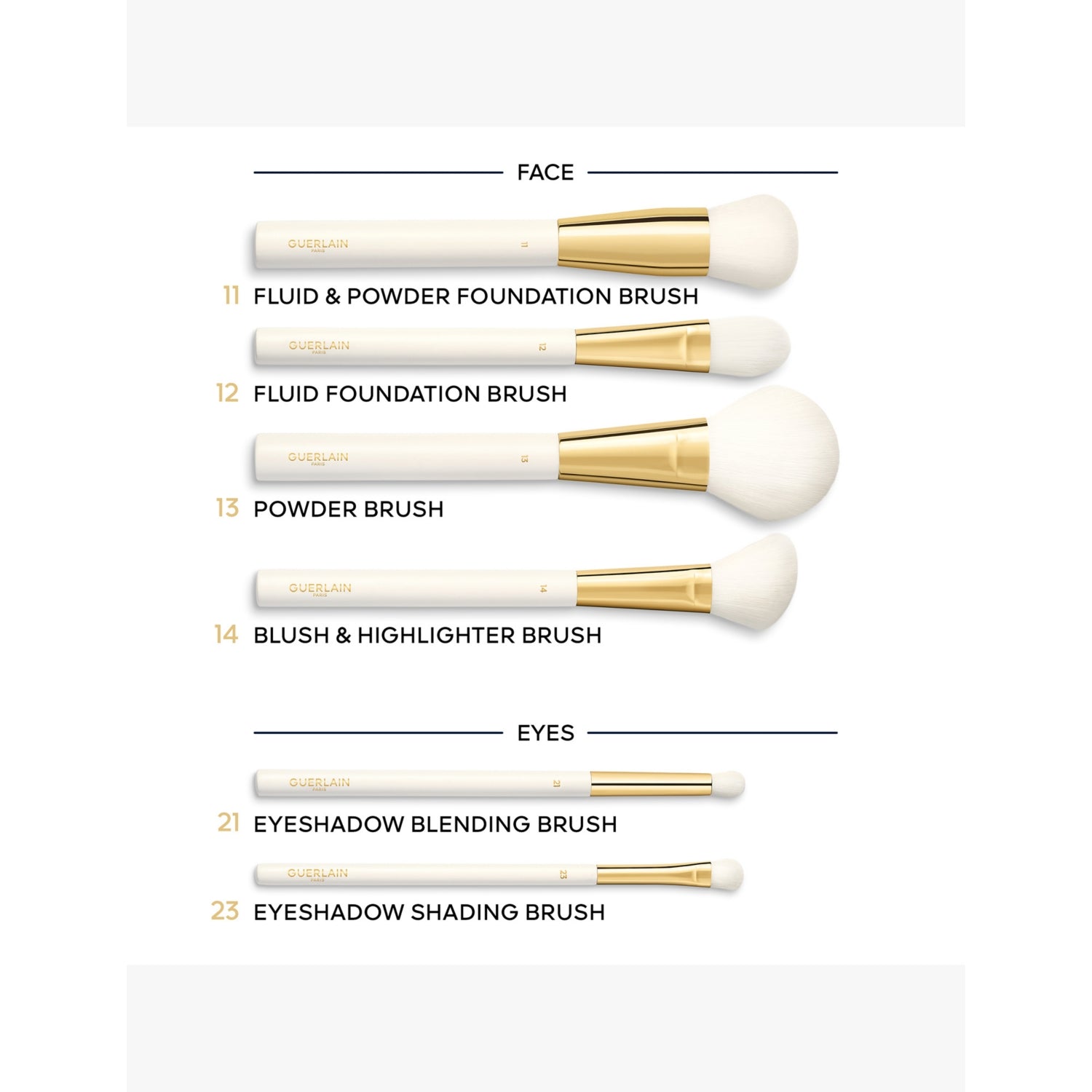 Guerlain N°21 eyeshadow blending eye brush, imported from the UK