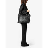 Zadig & Voltaire Angel crinkle-effect leather tote bag, UK version