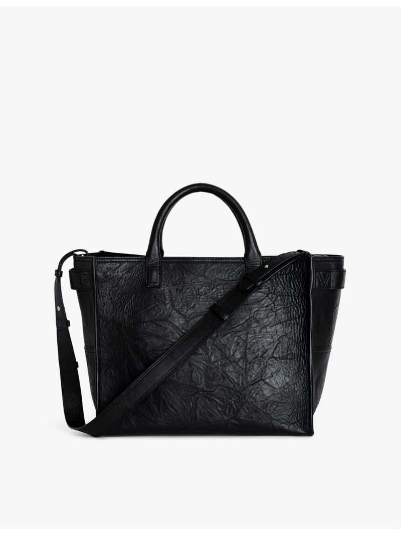 Zadig & Voltaire Angel crinkle-effect leather tote bag, UK version