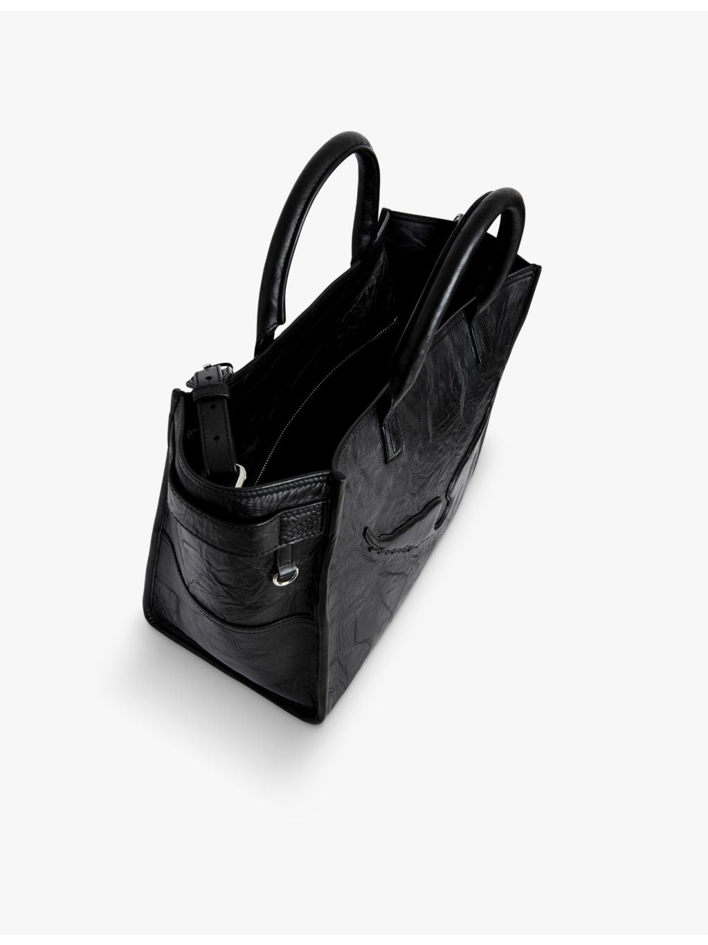Zadig & Voltaire Angel crinkle-effect leather tote bag, UK version