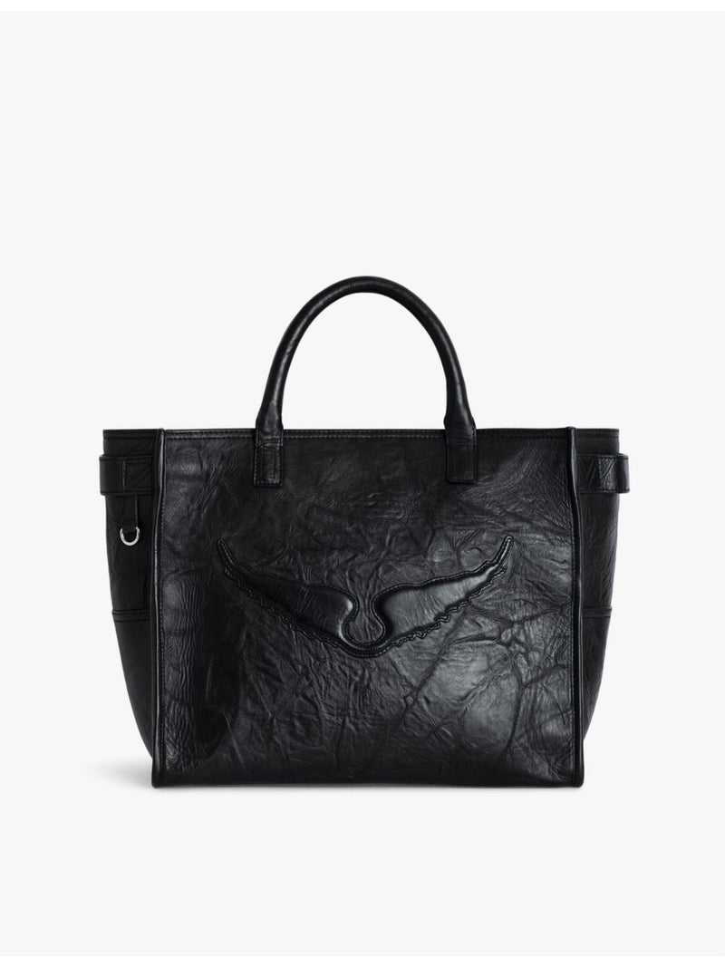 Zadig & Voltaire Angel crinkle-effect leather tote bag, UK version